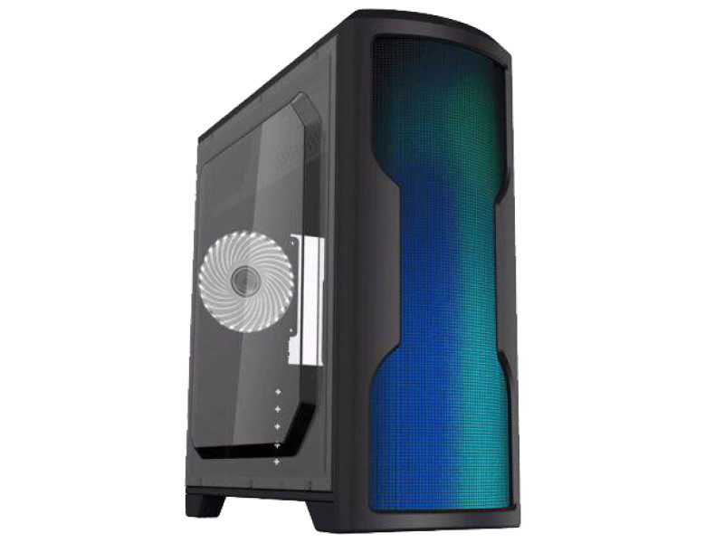 Gabinete Gamer Gamemax Wave G562W, Mid Tower, Com 1 Fan Green, Lateral em Acrílico, Black, Sem Fonte