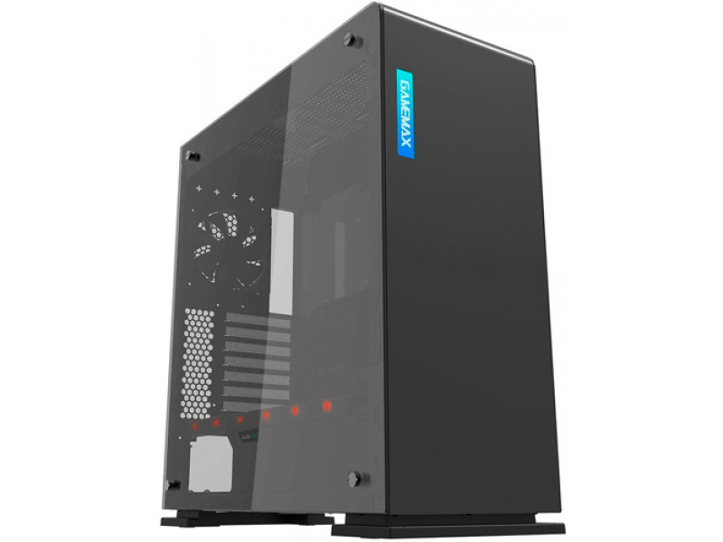 Gabinete Gamer Gamemax Hero, Mid Tower, Com 4 Fans, Black-Green, Sem Fonte, H602-BG