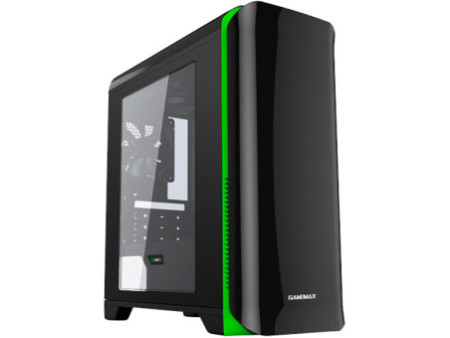 Gabinete Gamer Gamemax Elysium G503X BK Mid Tower Preto Sem Fonte, Com Led