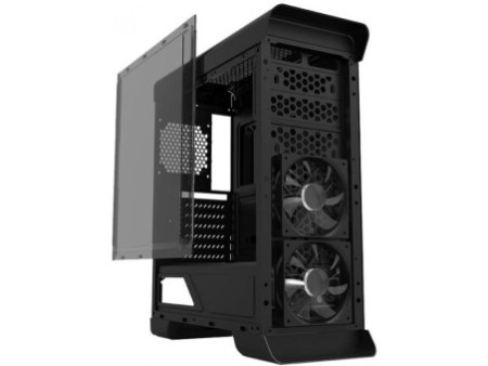 Gabinete Gamer GameMax Infinit M908 GGM RGB, Mid Tower, Com 3 Fans, Lateral Acrílico, Black, Sem Fonte