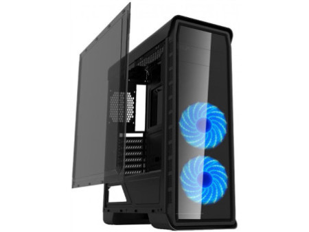 Gabinete Gamer GameMax Infinit M908 GGM RGB, Mid Tower, Com 3 Fans, Lateral Acrílico, Black, Sem Fonte