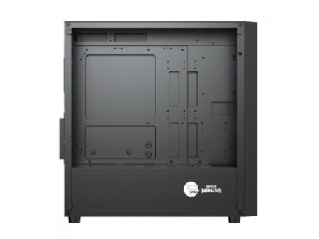 Gabinete Gamer Ninja Clear, Cube, Mid Tower, Vidro Temperado, M-ATX, Black, Sem Fonte, Com 3 Fans ARGB, GN-CS-CLMAB3F