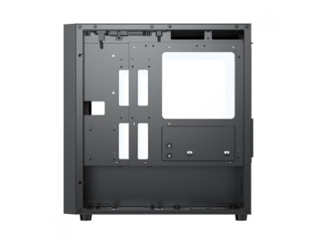 Gabinete Gamer Ninja Clear, Cube, Mid Tower, Vidro Temperado, M-ATX, Black, Sem Fonte, Com 3 Fans ARGB, GN-CS-CLMAB3F