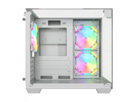Gabinete Gamer Ninja Cloud, Mid Tower, Vidro Temperado, ATX, Black, Sem Fonte, Com 4 Fans Rainbow, GN-CS-CLMTB4F