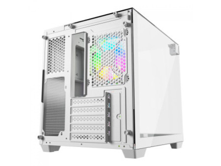 Gabinete Gamer Ninja Cloud, Mid Tower, Vidro Temperado, ATX, Black, Sem Fonte, Com 4 Fans Rainbow, GN-CS-CLMTB4F