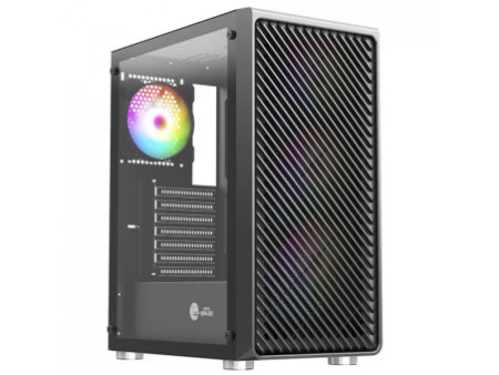 Gabinete Gamer Ninja Kurama, Mid Tower, Vidro Temperado, ATX, Sem Fonte, Com 4 Fans Rainbow, Branco, GN-CS-KRMTW4F