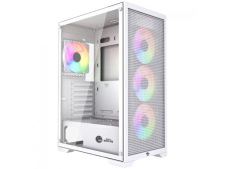 Gabinete Gamer Ninja FÚRIA, RGB, Mid Tower, Vidro Temperado, ATX, Sem Fonte, Com 3 Fans, GN-CS-FRMTB3F