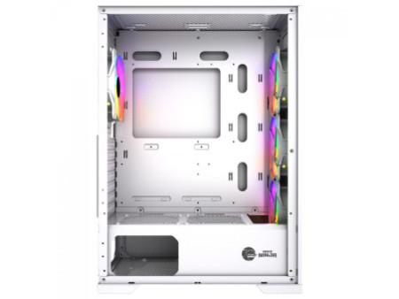 Gabinete Gamer Ninja FÚRIA, RGB, Mid Tower, Vidro Temperado, ATX, Sem Fonte, Com 3 Fans, GN-CS-FRMTB3F
