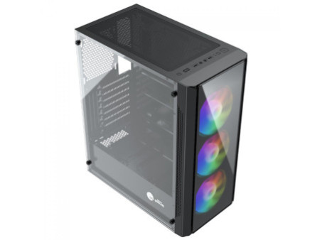 Gabinete Gamer Ninja Hive, Mid Tower, Vidro Temperado, Sem Fonte, Com 3 Fans, GN-CS-HVMTB3F