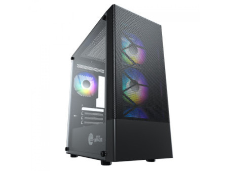 Gabinete Gamer Ninja Bee, Mid Tower, RGB, Vidro Temperado, M-ATX, Sem Fonte, Com 1 Fan ARGB, GN-CS-BEMTB1F