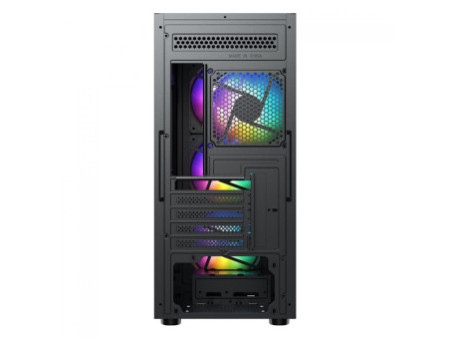 Gabinete Gamer Ninja Bee, Mid Tower, RGB, Vidro Temperado, M-ATX, Sem Fonte, Com 1 Fan ARGB, GN-CS-BEMTB1F