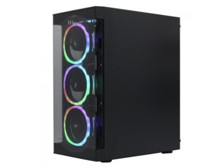 Gabinete Gamer Ninja Nagato, Mid Tower, Vidro Temperado, ATX, Black, Sem Fonte, Sem Fan, T005M