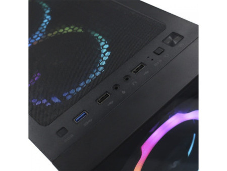 Gabinete Gamer Ninja Nagato, Mid Tower, Vidro Temperado, ATX, Black, Sem Fonte, Sem Fan, T005M