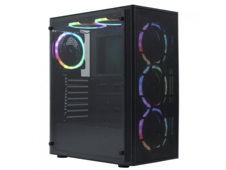 Gabinete Gamer Ninja Saizo, Mid Tower, Vidro Temperado, ATX, Black, Sem Fonte, Sem Fan, T004M