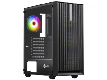Gabinete Gamer Ninja Tsume, Cube, Aquário, Mid Tower, RGB, Vidro Temperado, M-ATX, Black, Sem Fonte, Sem fan