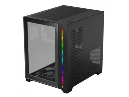 Gabinete Gamer Ninja Tsume, Cube, Mid Tower, RGB, Vidro Temperado, M-ATX, White, Sem Fonte, Sem fan