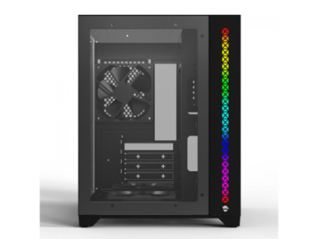 Gabinete Gamer Ninja Tsume, Cube, Mid Tower, RGB, Vidro Temperado, M-ATX, White, Sem Fonte, Sem fan