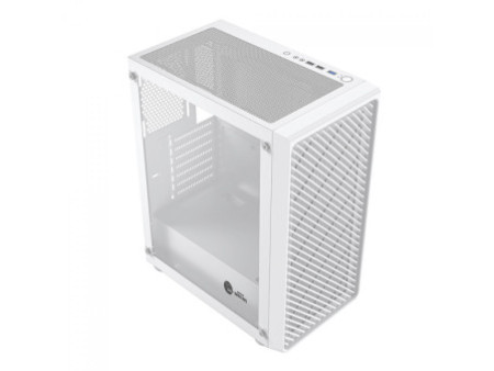 Gabinete Gamer Ninja Cloud, Mid Tower, Vidro Temperado, ATX, White, Sem Fonte, Com 4 Fans ARGB