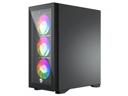 Gabinete Gamer Ninja Flash, RGB, Mid Tower, Vidro Temperado, ATX, Sem Fonte, Com 1 Fan, GN-CS-FLMTB1F