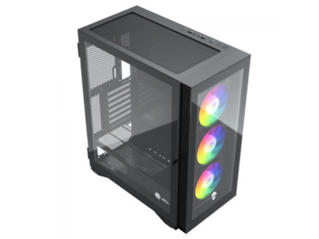 Gabinete Gamer Ninja Flash, RGB, Mid Tower, Vidro Temperado, ATX, Sem Fonte, Com 1 Fan, GN-CS-FLMTB1F