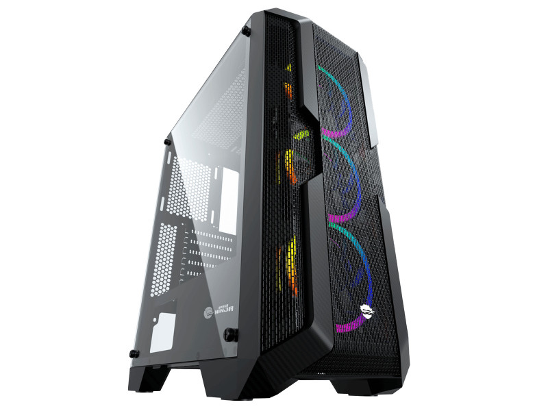Gabinete Gamer Ninja Light, RGB, Mid Tower, Vidro Temperado, ATX, Sem Fonte, Com 1 Fan Gabinete Gamer Ninja Light, RGB, Mid Tower, Vidro Temperado, ATX, Sem Fonte, Com 1 Fan