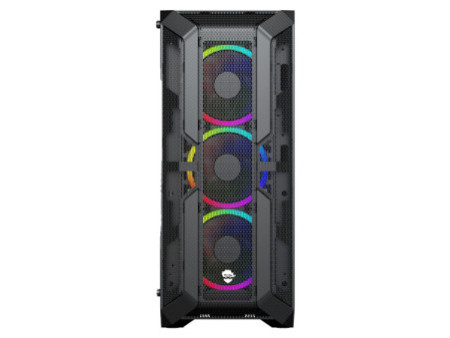 Gabinete Gamer Ninja Light, RGB, Mid Tower, Vidro Temperado, ATX, Sem Fonte, Com 1 Fan