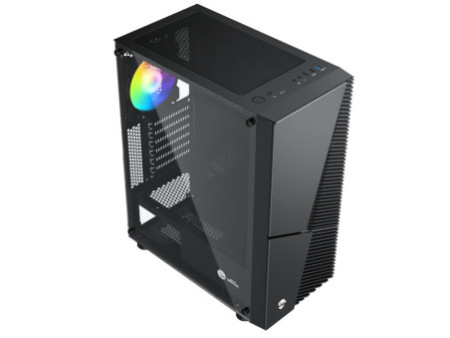 Gabinete Gamer Ninja Leaf, RGB, Mid Tower, Vidro Temperado, ATX, Sem Fonte, Com 3 Fans, GN-CS-LFMTB3F