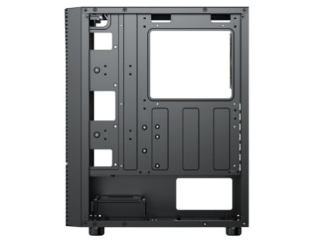 Gabinete Gamer Ninja Leaf, RGB, Mid Tower, Vidro Temperado, ATX, Sem Fonte, Com 3 Fans, GN-CS-LFMTB3F