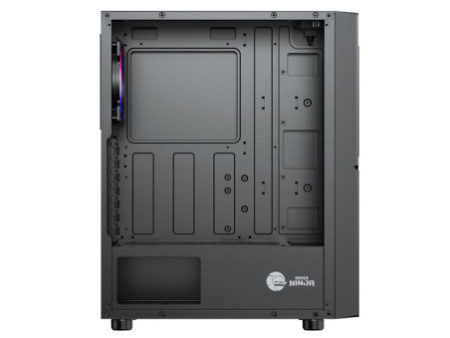 Gabinete Gamer Ninja Leaf, RGB, Mid Tower, Vidro Temperado, ATX, Sem Fonte, Com 3 Fans, GN-CS-LFMTB3F