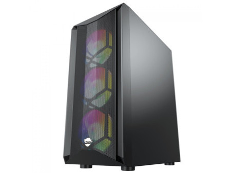Gabinete Gamer Ninja AERO, RGB, Mid Tower, Vidro Temperado, ATX, Sem Fonte, Com 3 Fans
