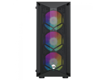 Gabinete Gamer Ninja AERO, RGB, Mid Tower, Vidro Temperado, ATX, Sem Fonte, Com 3 Fans