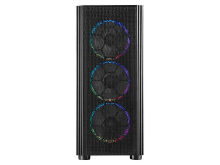 Gabinete Gamer Ninja Apolo, Mid Tower, RGB, mATX, Black, Sem Fonte, Com 3 Fans