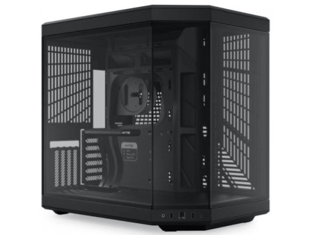 Gabinete Gamer Hyte Y60 Black Cherry, Mid Tower, Vidro Temperado, ATX, Sem Fonte, Com 3 fans, Preto e Vermelho, CS-HYTE-Y60-BR