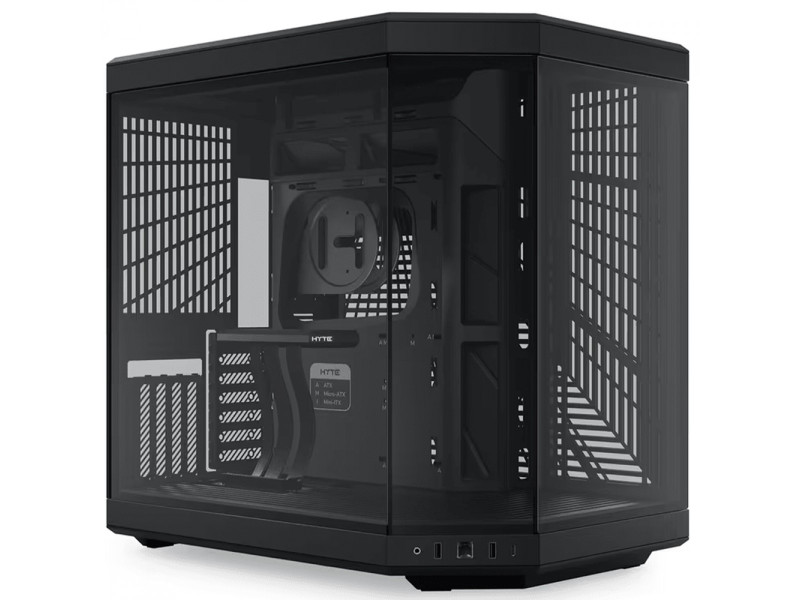 Gabinete Gamer Hyte Y60 Black Cherry, Mid Tower, Vidro Temperado, ATX, Sem Fonte, Com 3 fans, Preto e Vermelho, CS-HYTE-Y60-BR