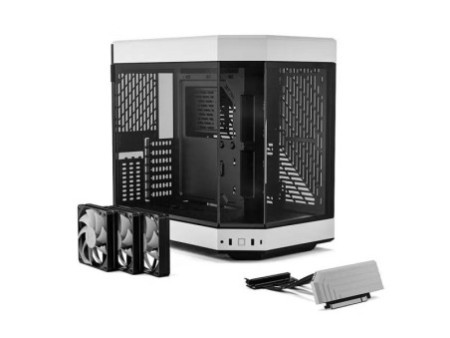 Gabinete Gamer Hyte Y60 Snow, Mid Tower, Vidro Temperado, ATX, Sem Fonte, Com 3 fans, White, CS-HYTE-Y60-WW