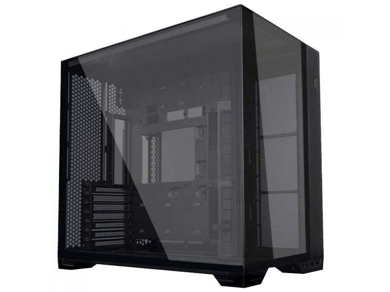 Gabinete Gamer Lian Li Lancool 207 RW, RGB, Mid Tower, Vidro Temperado, ATX, Sem Fonte, Com 2 Fans, Preto, LAN207RX BLACK