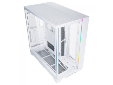 Gabinete Gamer Lian Li 011 Dynamic Mini, Mini Tower, Vidro Temperado, White, ATX, Sem Fonte, Sem Fan, O11DMINI-S