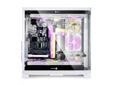 Gabinete Gamer Lian Li 011 Dynamic Mini, Mini Tower, Vidro Temperado, White, ATX, Sem Fonte, Sem Fan, O11DMINI-S