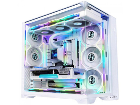 Gabinete Gamer Lian Li Lancool 207 RW, RGB, Mid Tower, Vidro Temperado, ATX, Sem Fonte, Com 2 Fans, Branco, LAN207RW WHITE