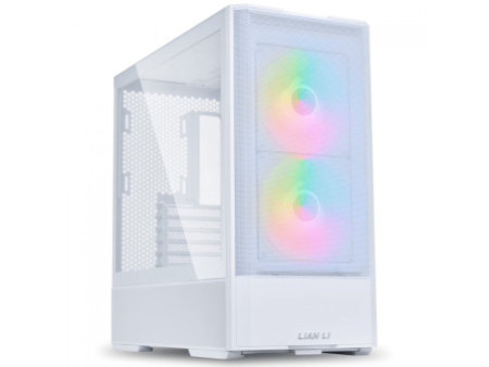 Gabinete Gamer Lian Li Lancool 205M, Mesh, RGB, Mid Tower, Vidro Temperado, Sem Fonte, Branco, Com 2 Fans