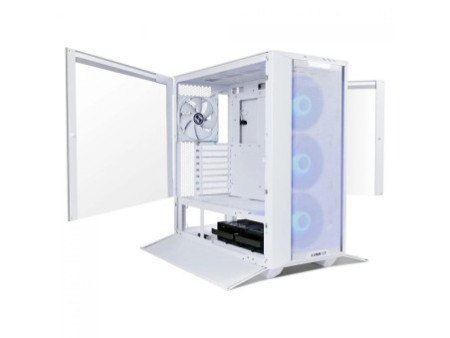 Gabinete Gamer Lian Li Lancool III, RGB, Mid Tower, Vidro Temperado, Black, E-ATX, Sem Fonte, Com 4 Fans, LANCOOL 3R-X