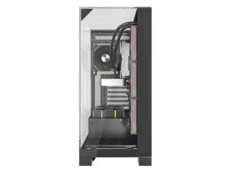 Gabinete Gamer Liketec Kingdom Dark, Mid Tower, Vidro Temperado, ATX, Sem Fonte, Sem Fans, Preto