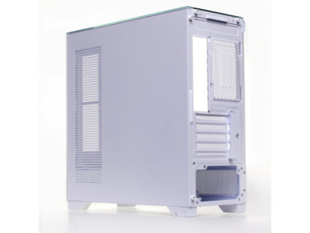 Gabinete Gamer Liketec Zeus Pro Snow, Mid Tower, Vidro Temperado, ATX, White, Sem Fonte, Sem Fan