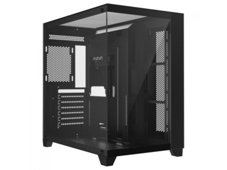 Gabinete Gamer Liketec Dasha, Mid Tower, Vidro Temperado, M-ATX, Black, Sem Fonte, Com 3 Fans RGB