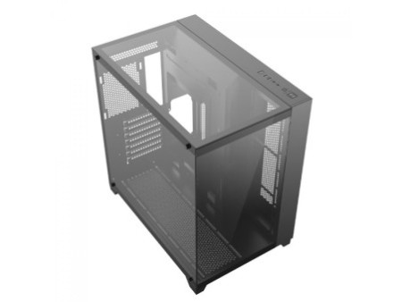 Gabinete Gamer Liketec Dasha, Mid Tower, Vidro Temperado, M-ATX, Black, Sem Fonte, Com 3 Fans RGB