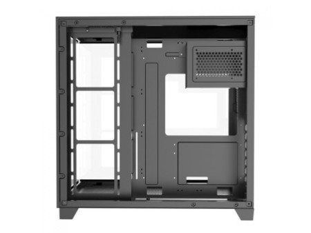 Gabinete Gamer Liketec Dasha, Mid Tower, Vidro Temperado, M-ATX, Black, Sem Fonte, Com 3 Fans RGB