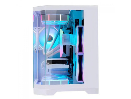 Gabinete Gamer Liketec Impossible Dark, Aquário, Mini Tower, Vidro Temperado, MATX, Sem Fonte, Sem Fans, Preto