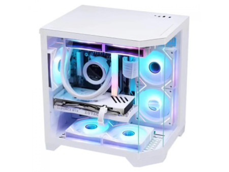Gabinete Gamer Liketec Impossible Dark, Aquário, Mini Tower, Vidro Temperado, MATX, Sem Fonte, Sem Fans, Preto