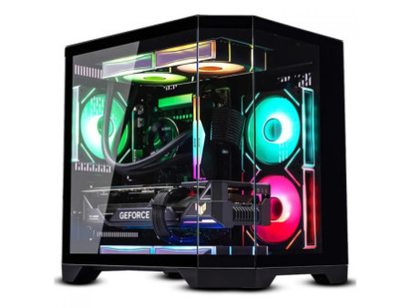 Gabinete Gamer Liketec Ilusion Snow, Aquário, Mid Tower, Vidro Temperado, MATX, Sem Fonte, Sem Fans, Branco