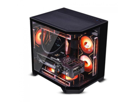 Gabinete Gamer Liketec Ilusion Snow, Aquário, Mid Tower, Vidro Temperado, MATX, Sem Fonte, Sem Fans, Branco